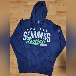 NFL Seattle Seahawks Medium Pullover Navy Blue Hoodie Soft Like New